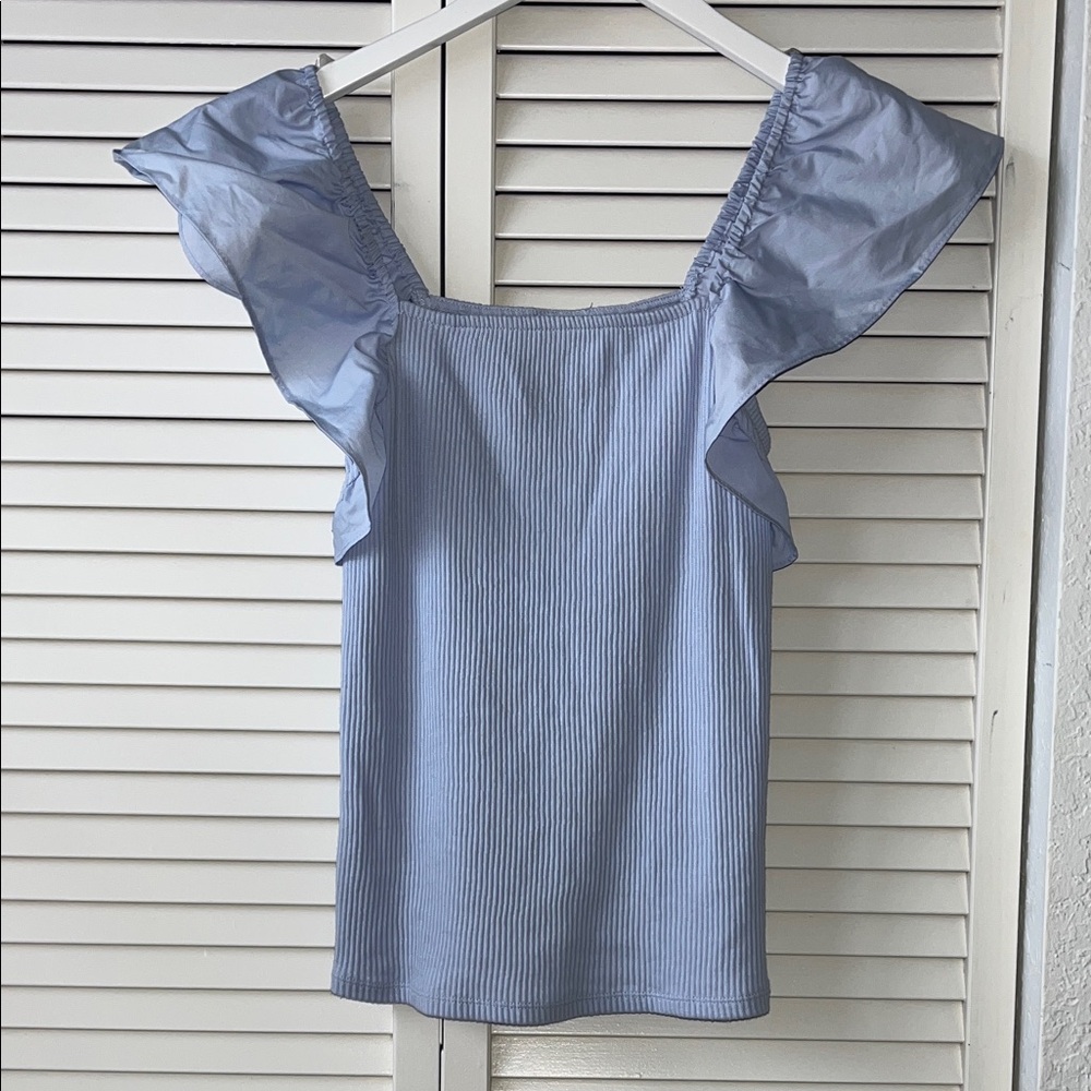 a new day Flutter Sleeve Top